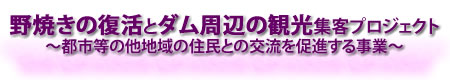 野焼きの復活とダム周辺の観光集客プロジェクト　～都市等の他地域の住民との交流を促進する事業～