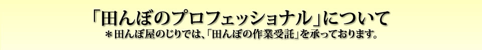 「田んぼのプロフェッショナル」について